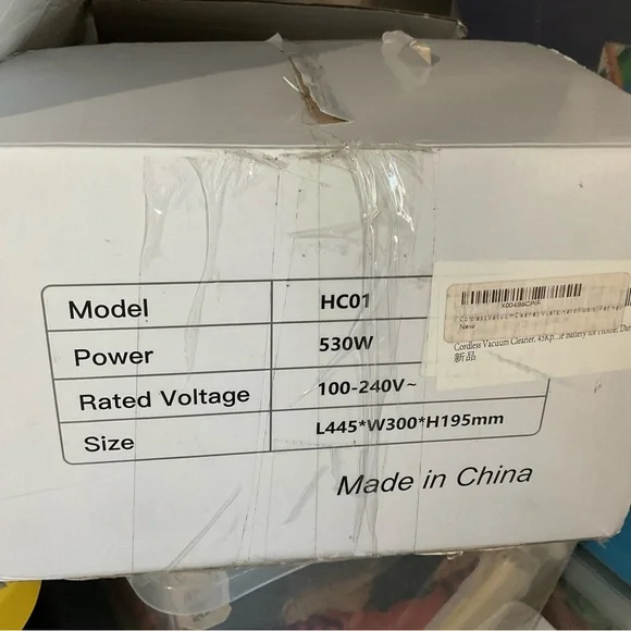 Cordless Vacuum Cleaner with Blue and Tan Accents - Picture 3 of 6